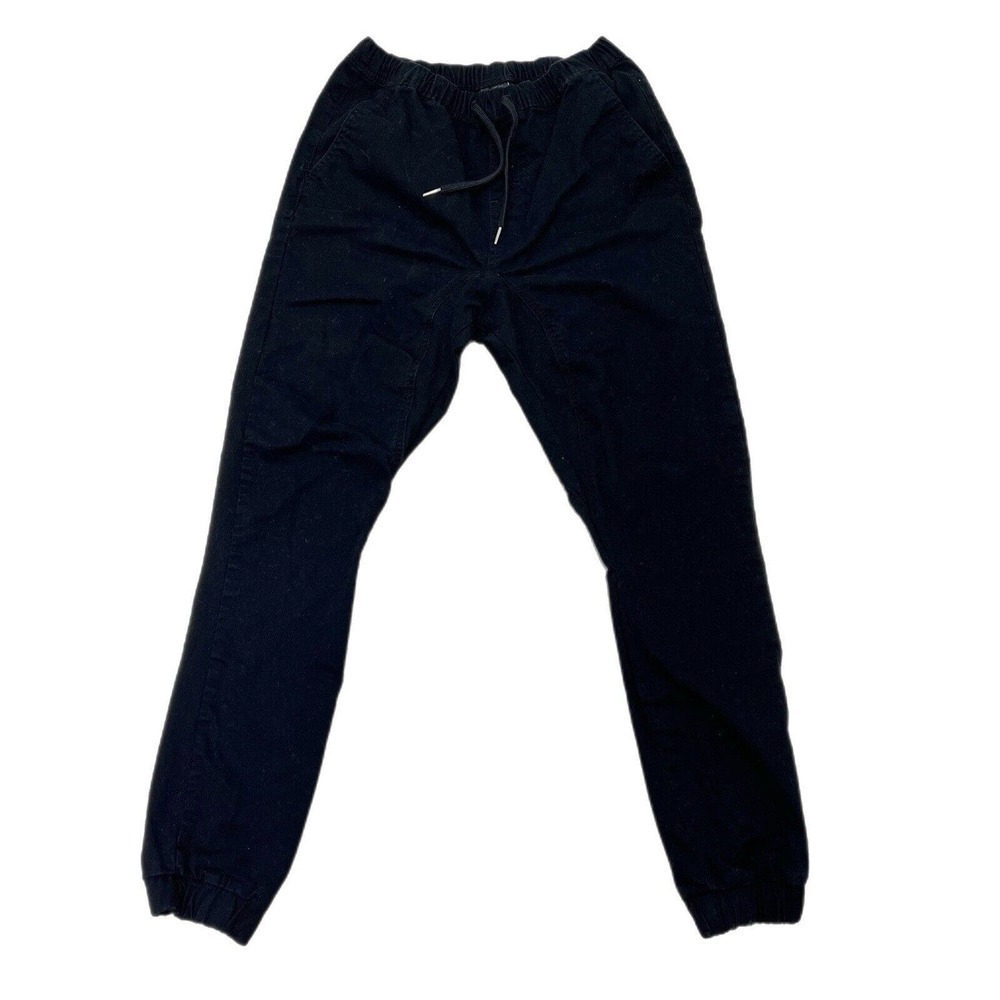 Southpole Joggers Pants Men Black Medium Drawstring Casual Y2K Skater Canvas